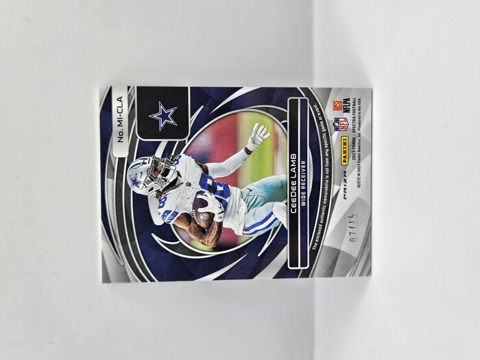 2023 Panini Spectra Football CeeDee Lamb ''Max Impact'' Patch /15 No.MI-CLA
