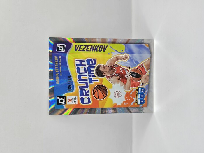 2024-25 PANINI DONRUSS EUROLEAGUE OLYMPIACOS SASHA VEZENKOV ''CRUNCH TIME '' SILVER LASER 085/149