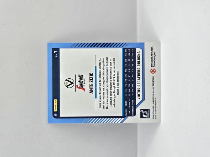 24-25 PANINI DONRUSS  EUROLEAGUE VIRTUS BOLOGNA ANTE ZIZIC PURPLE PRESS PROOF 062/275