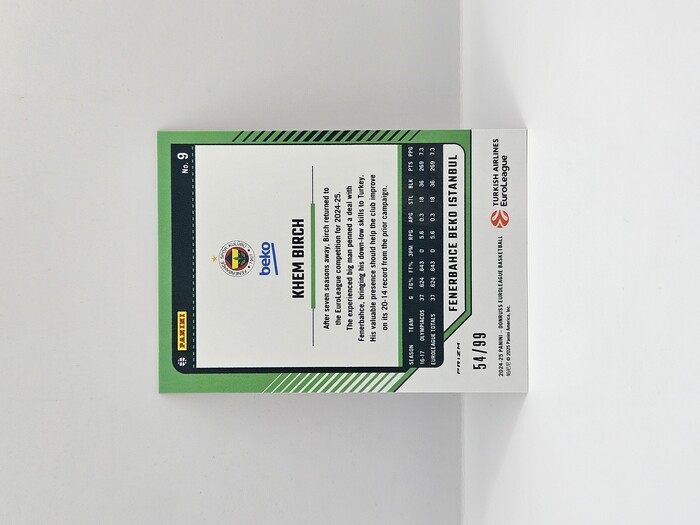 24-25 PANINI DONRUSS OPTIC EUROLEAGUE FENERBAHCE KHEM BIRCH RED 54/99