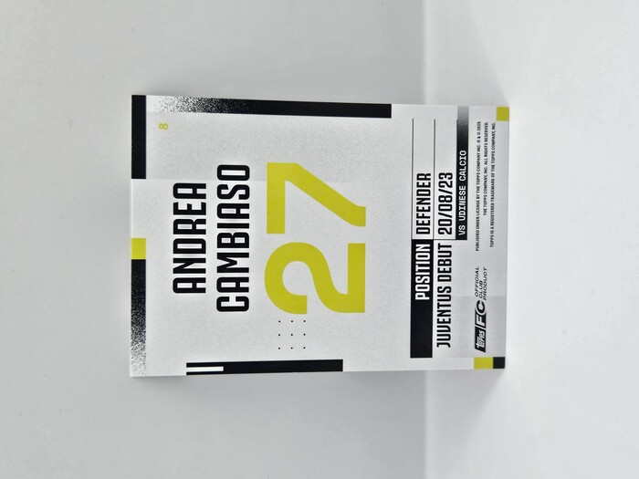 2025 TOPPS JUVENTUS TEAM SET ANDREA CAMBIASO 66/90