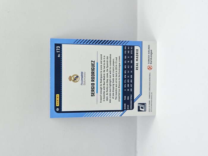 24-25 PANINI DONRUSS EUROLEAGUE REAL MADRID SERGIO RODRIGUEZ PURPLE PRESS PROOF 059/275