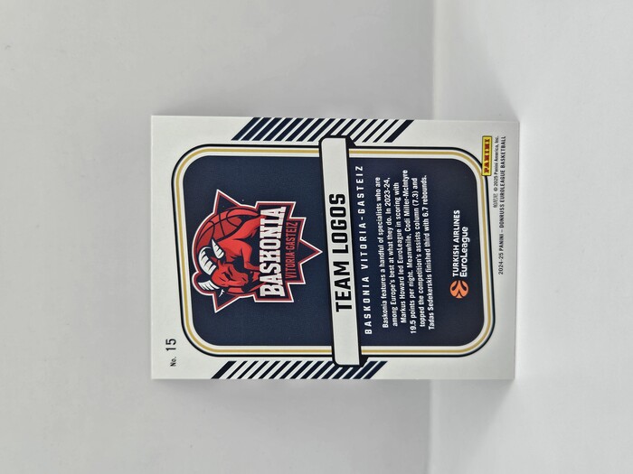24-25 PANINI DONRUSS EUROLEAGUE BASKONIA TEAM LOGOS SILVER LASER 073/149