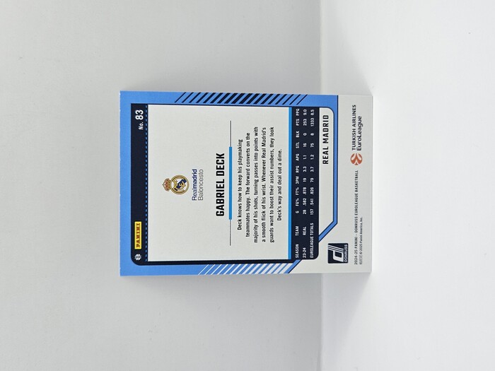 24-25 PANINI DONRUSS EUROLEAGUE REAL MADRID GABRIEL DECK PURPLE PRESS PROOF 078/275
