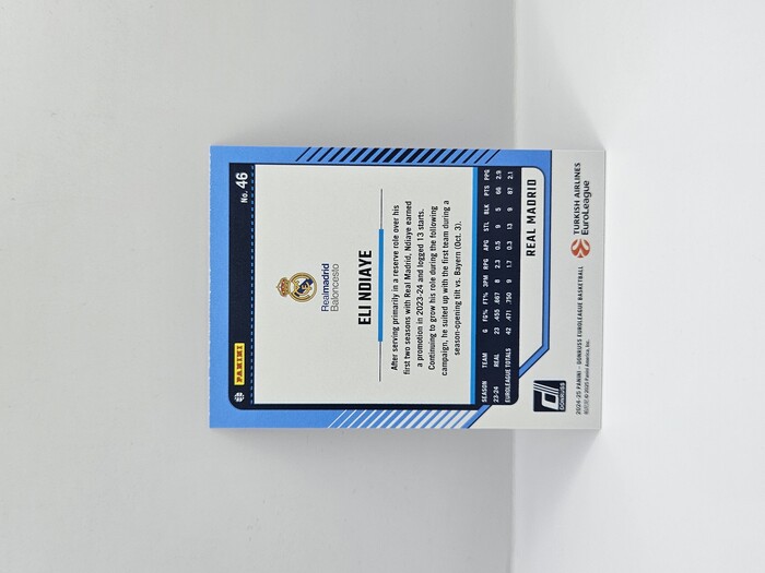 24-25 PANINI DONRUSS EUROLEAGUE REAL MADRID ELI NDIAYE SILVER LAZER 123/149