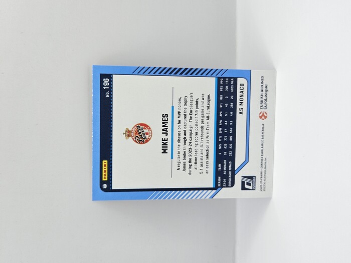 24-25 PANINI DONRUSS EUROLEAGUE MONACO MIKE JAMES SILVER LASER 123/149