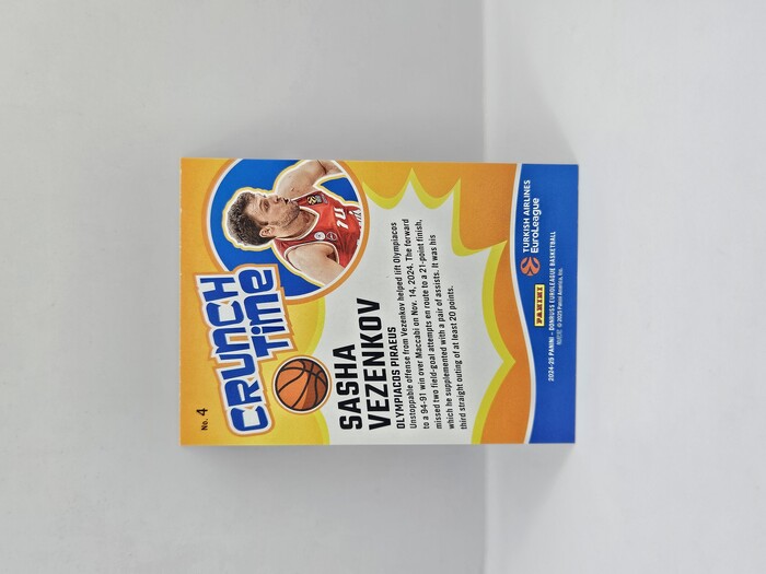 2024-25 PANINI DONRUSS EUROLEAGUE OLYMPIACOS SASHA VEZENKOV ''CRUNCH TIME '' SILVER LASER 085/149