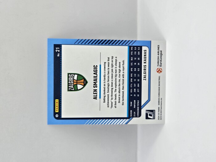 24-25 PANINI DONRUSS EUROLEAGUE ZALGIRIS ALEN SMAILAGIC PURPLE PRESS PROOF 224/275