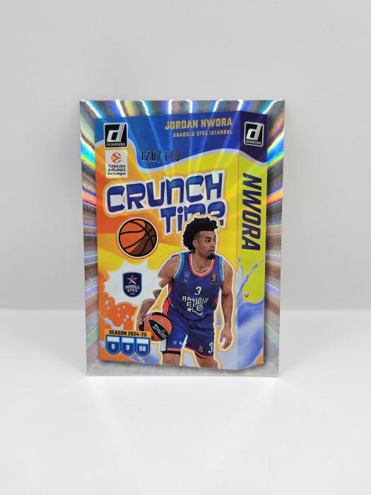 24-25 PANINI DONRUSS EUROLEAGUE ANADOLU EFES JORDAN NWORA ''CRUNCH TIME'' SILVER LASER 120/149