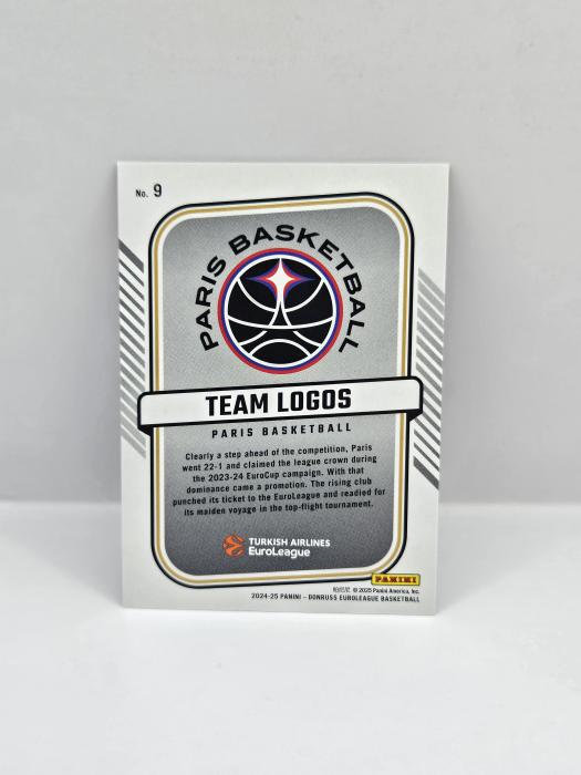 24-25 PANINI DONRUSS EUROLEAGUE PARIS BASKETBALL ''TEAM LOGO'' RED LASER 73/75