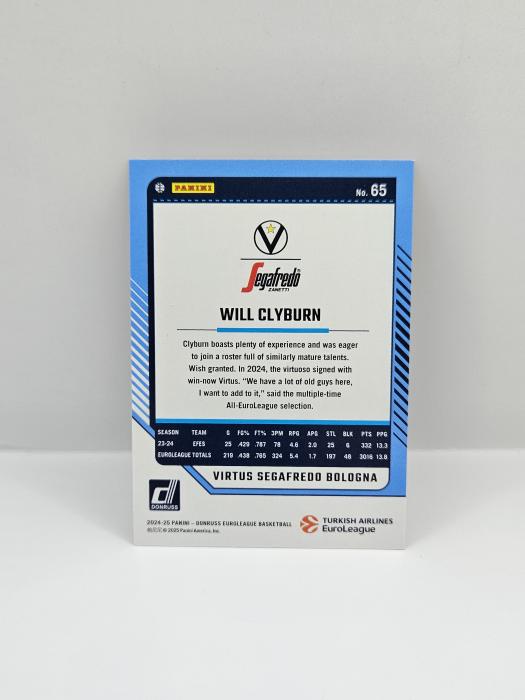 24-25 PANINI DONRUSS EUROLEAGUE VIRTUS BOLOGNA WILL CLYBURN GOLD LASER 06/10