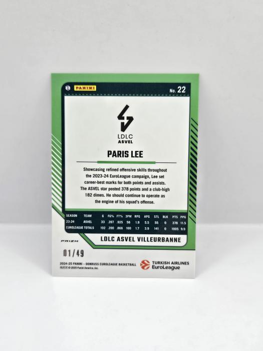 24-25 PANINI DONRUSS OPTIC EUROLEAGUE LDLC ASVEL PARIS LEE BLUE 01/49