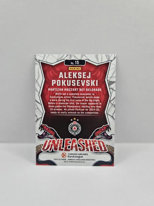 24-25 PANINI DONRUSS EUROLEAGUE ALEKSEJ POKUSEVSKI ''UNLEASHED'' SILVER LASER 087/149