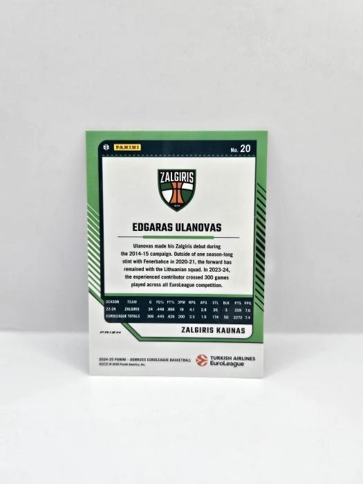 24-25 PANINI DONRUSS EUROLEAGUE ZALGIRIS EDGARAS ULANOVAS WHITE SPARKLE