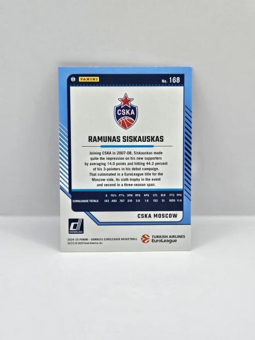 24-25 PANINI DONRUSS EUROLEAGUE RAMUNAS SISKAUSKAS PURPLE LASER 58/99