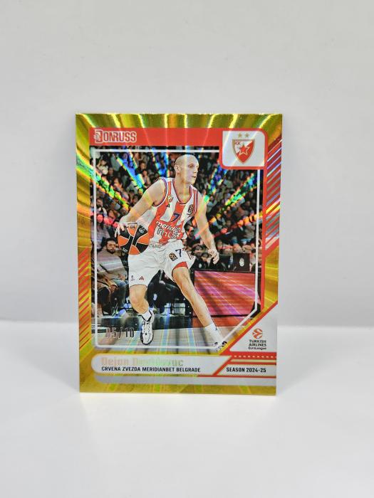 24-25 PANINI DONRUSS EUROLEAGUE CRVENA ZVEZDA DEJAN DAVIDOVAC GOLD LASER 05/10