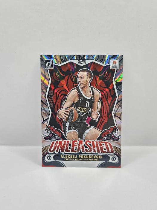 24-25 PANINI DONRUSS EUROLEAGUE ALEKSEJ POKUSEVSKI ''UNLEASHED'' SILVER LASER 087/149