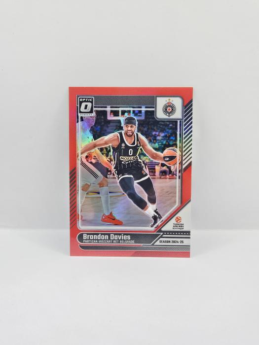 24-25 PANINI DONRUSS EUROLEAGUE OPTIC BRANDON DAVIES RED 68/99