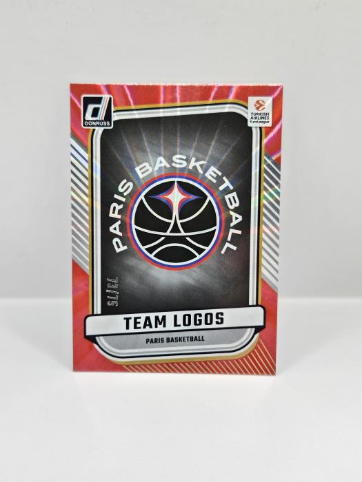 24-25 PANINI DONRUSS EUROLEAGUE PARIS BASKETBALL ''TEAM LOGO'' RED LASER 73/75