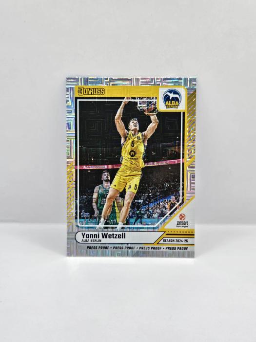 24-25 PANINI DONRUSS EUROLEAGUE YANNI WETZELL PURPLE PRESS PROOF 134/275