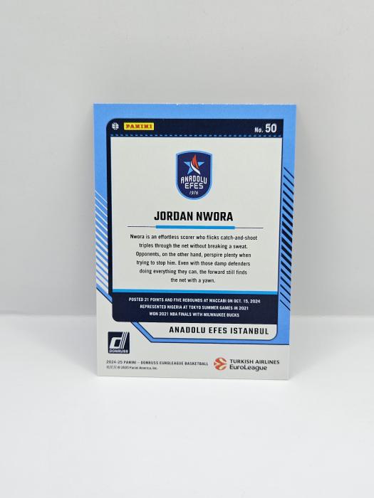 24-25 PANINI DONRUSS EUROLEAGUE ANADOLU EFES JORDAN NWORA SILVER LASER 148/149