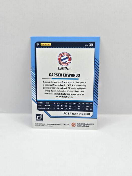24-25 PANINI DONRUSS EUROLEAGUE CARSEN EDWARDS PURPLE PRESS PROOF 118/275