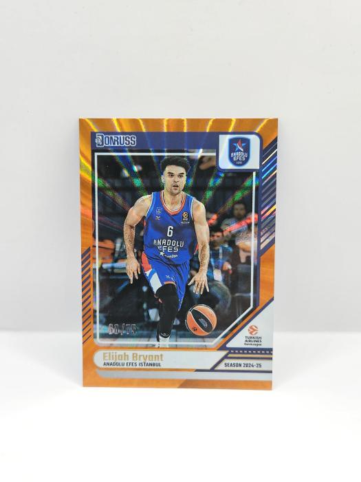24-25 PANINI DONRUSS EUROLEAGUE ANADOLU EFES ELIJAH BRYANT ORANGE LASER 60/75 