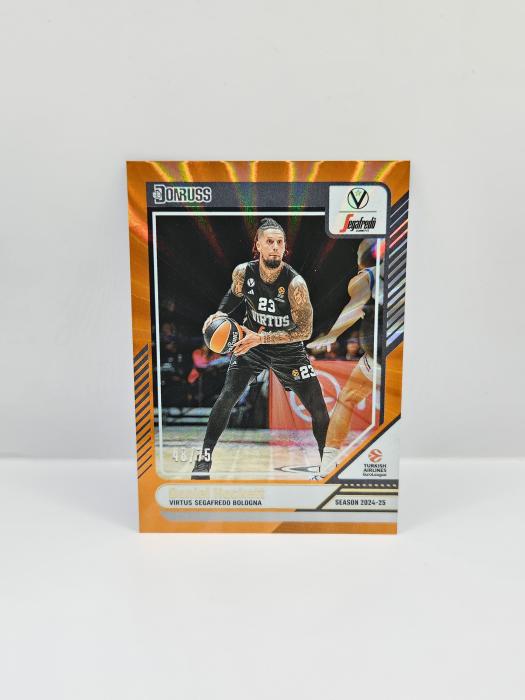24-25 PANINI DONRUSS EUROLEAGUE VIRTUS BOLOGNA DANIEL HACKETT ORANGE LASER 48/75