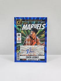 24-25 PANINI DONRUSS EUROLEAGUE ZACH LEDAY ''NET MARVELS'' BLUE LASER 35/49 AUTOGRAPH