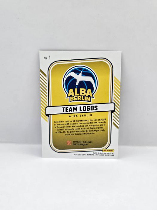 24-25 PANINI DONRUSS EUROLEAGUE TEAM LOGO ALBA BERLIN PURPLE LASER 36/99