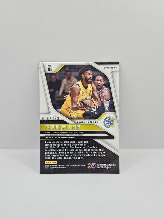 24-25 PANINI PRIZM EUROLEAGUE TREVION WILLIAMS BLUE 008/199