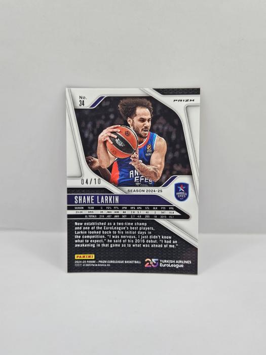 24-25 PANINI PRIZM EUROLEAGUE SHANE LARKIN GOLD 04/10