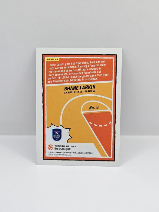 24-25 PANINI DONRUSS EUROLEAGUE ANADOLU EFES SHANE LARKIN ''REIGNING 3S'' SILVER LASER 079/149