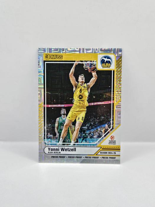 24-25 PANINI DONRUSS EUROLEAGUE YANNI WETZELL PURPLE PRESS PROOF 082/275