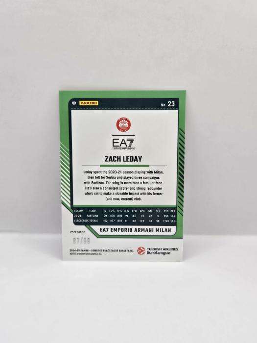 24-25 PANINI DONRUSS OPTIC EUROLEAGUE ZACH LEDAY RED 87/99