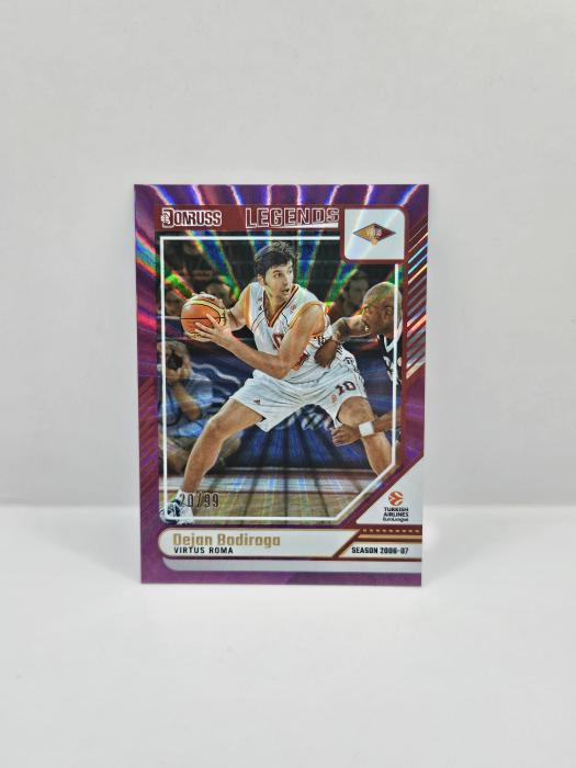 24-25 PANINI DONRUSS EUROLEAGUE DEJAN BODIROGA PURPLE LASER 20/99