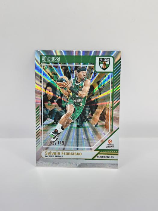 24-25 PANINI DONRUSS EUROLEAGUE ZALGIRIS SYLVAIN FRANCISCO SILVER LASER 056/149