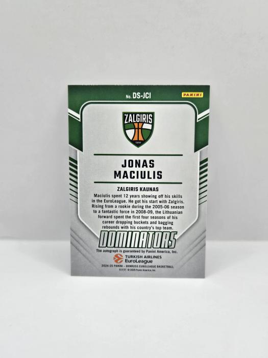 24-25 PANINI DONRUSS EUROLEAGUE ZALGIRIS JONAS MACIULIS ''DOMINATORS'' AUTOGRAPH