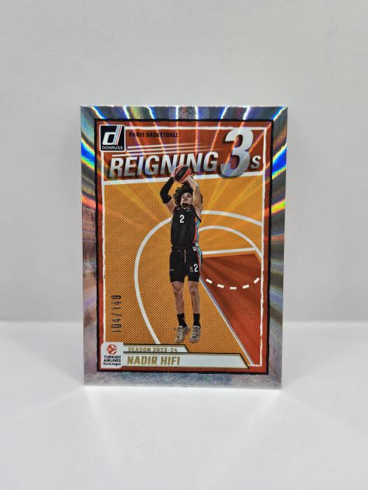 24-25 PANINI DONRUSS EUROLEAGUE PARIS BASKETBALL NADIR HIFI ''REIGNING 3S'' SILVER LASER 104/149