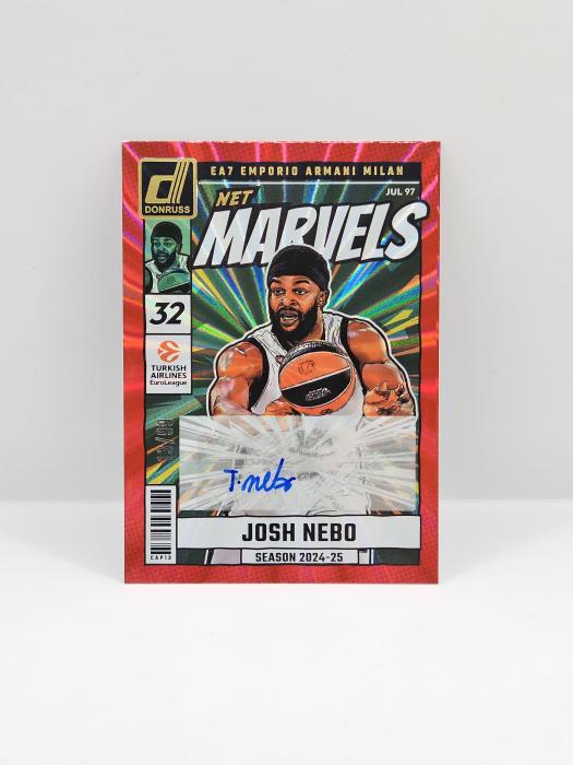 24-25 PANINI DONRUSS EUROLEAGUE JOSH NEBO ''NET MARVELS'' RED LASER 13/99