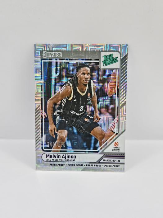 24-25 PANINI DONRUSS EUROLEAGUE LDLC ASVEL MELVIN  AJINCA PURPLE PRESS PROOF 244/275