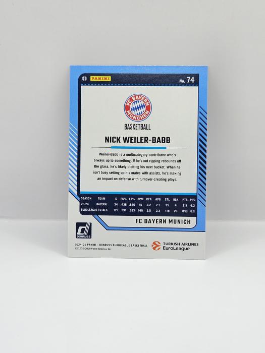 24-25 PANINI DONRUSS EUROLEAGUE  NICK WEILER-BABB PURPLE PRESS PROOF 183/275