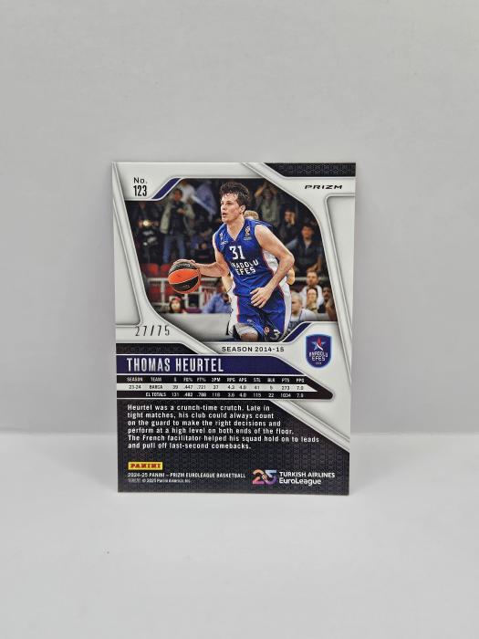 24-25 PANINI PRIZM EUROLEAGUE THOMAS HEURTEL RED CHECKER 27/75