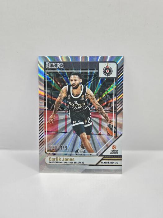 24-25 PANINI DONRUSS EUROLEAGUE CARLIK JONES SILVER LASER 046/149