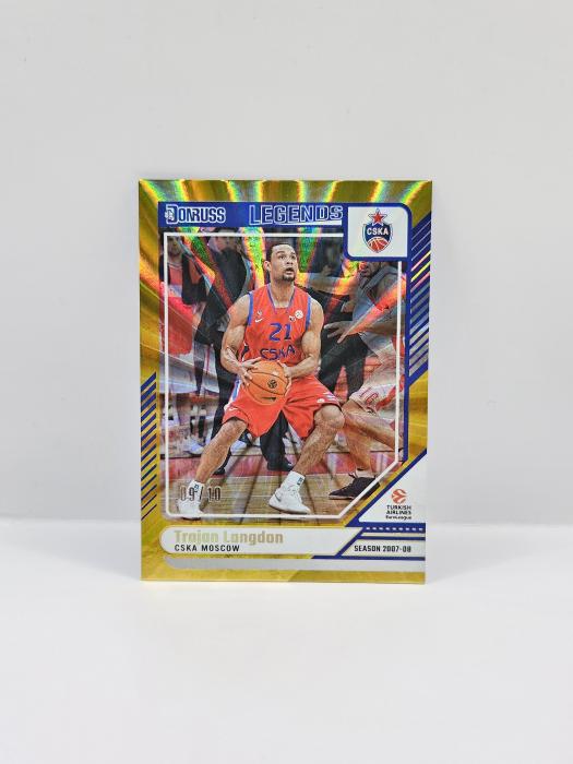 24-25 PANINI DONRUSS EUROLEAGUE TRAJAN LANGDON GOLD 09/10