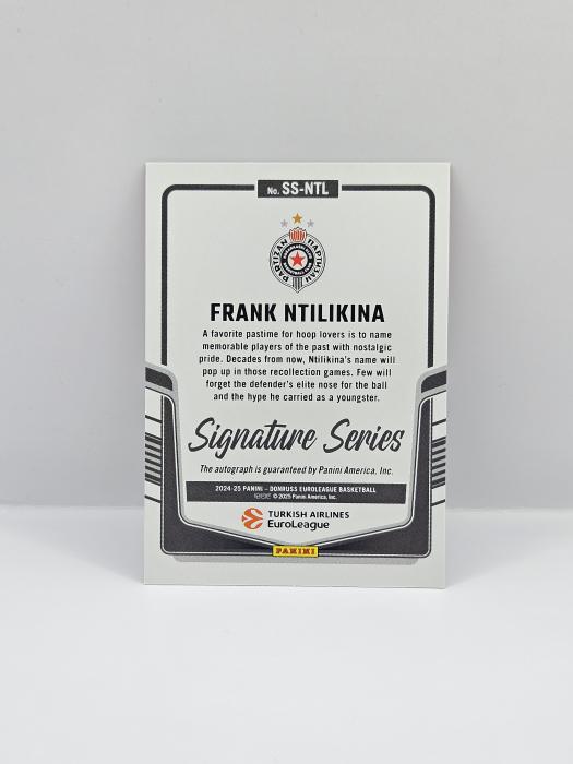 24-25 PANINI DONRUSS EUROLEAGUE FRANK NTILIKINA ''SIGNATURE SERIES'' RED LASER 50/99
