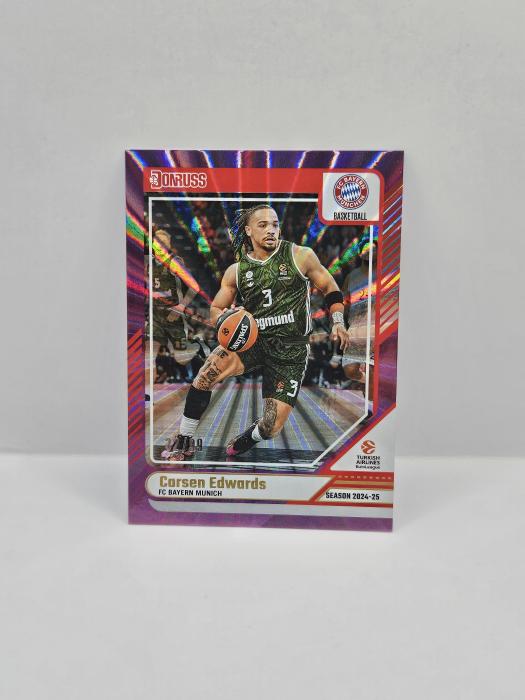 24-25 PANINI DONRUSS EUROLEAGUE CARSEN EDWARDS PURPLE LASER 32/99