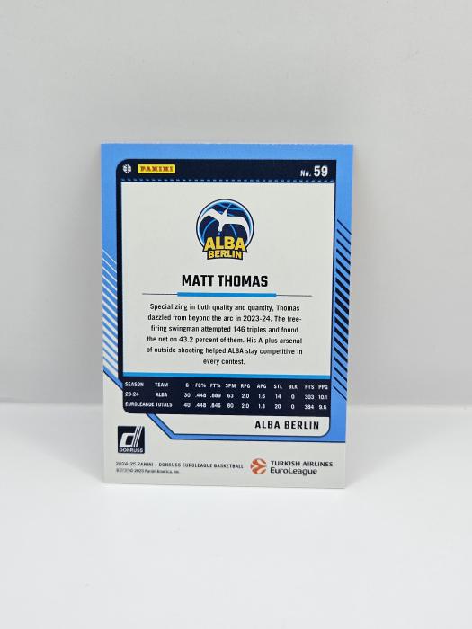 24-25 PANINI DONRUSS EUROLEAGUE MATT THOMAS ORANGE LASER 27/75