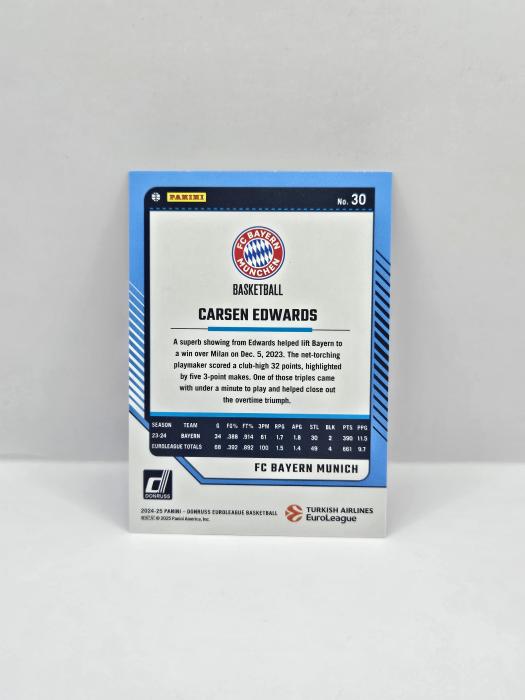 24-25 PANINI DONRUSS EUROLEAGUE CARSEN EDWARDS PURPLE LASER 32/99