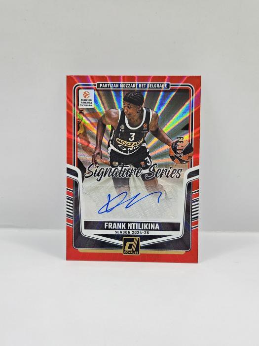 24-25 PANINI DONRUSS EUROLEAGUE FRANK NTILIKINA ''SIGNATURE SERIES'' RED LASER 50/99